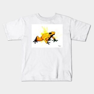 Dendorbates Terribilis Orange Dart Frog Watercolor Kids T-Shirt